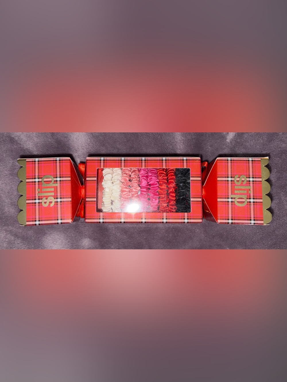 NEW - Slip Holiday Jean Cracker Set of 10 Skinny Silk Hair Ties